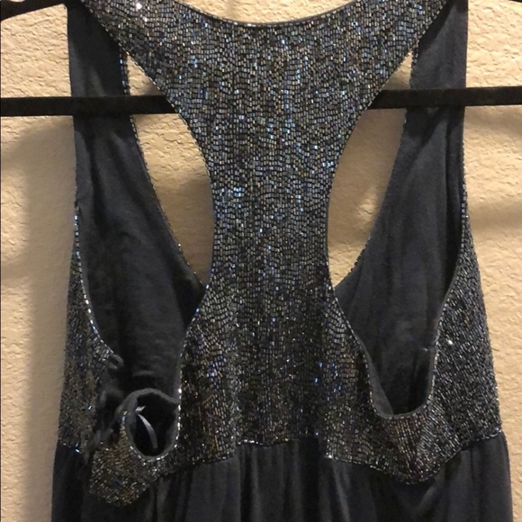 Beaded Navy Racerback Top - Small - Picture 5 of 5